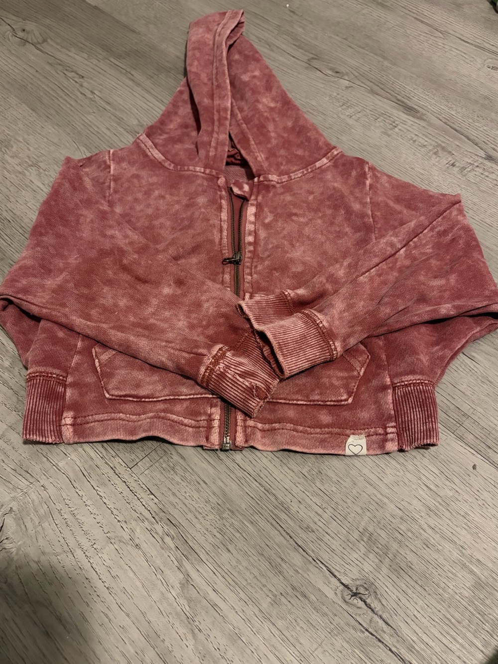 Cotton On Kids Washed Rose Zip Hoodie